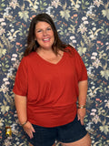 Marissa Ribbed V-Neck Top