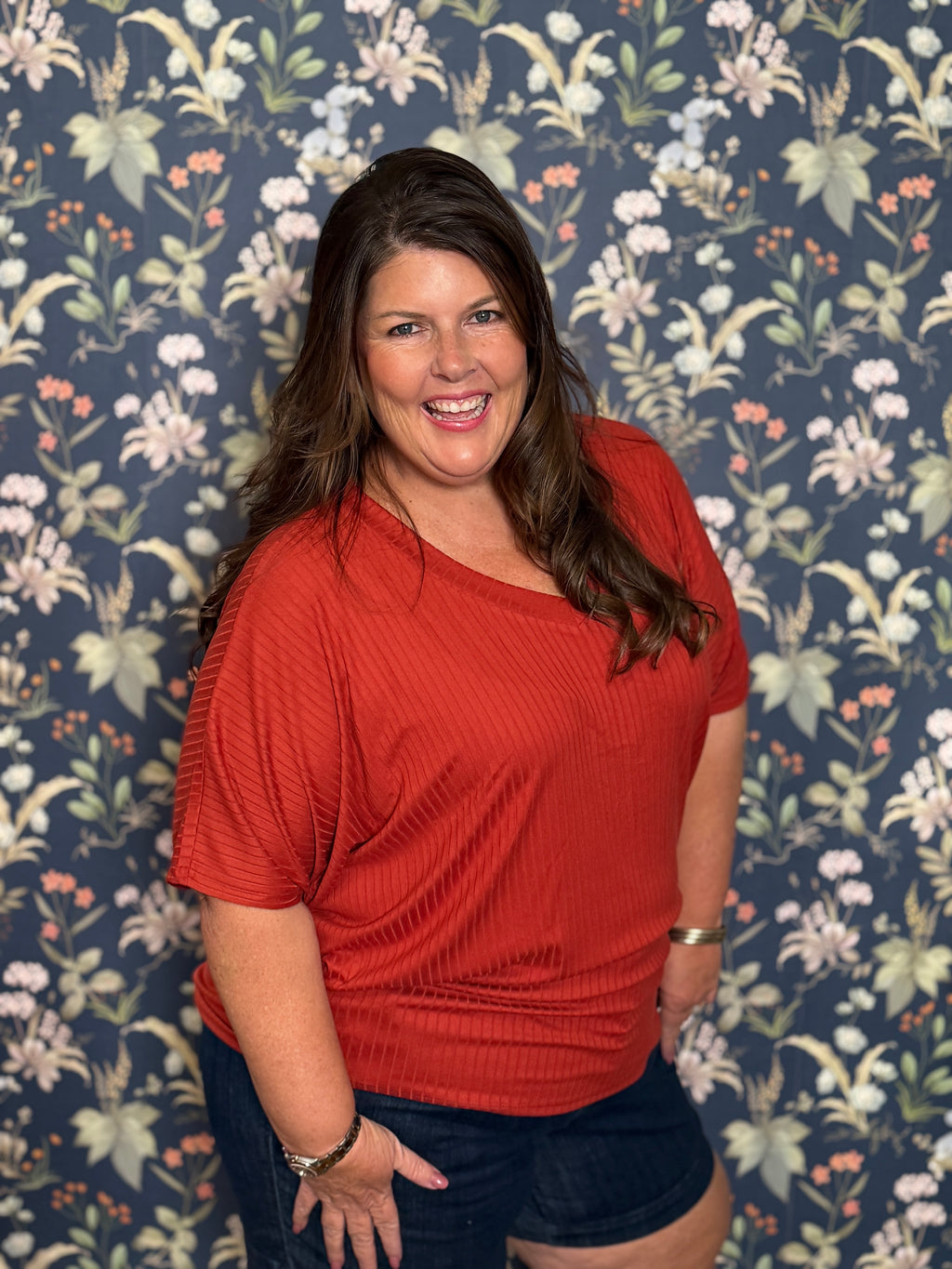 Marissa Ribbed V-Neck Top