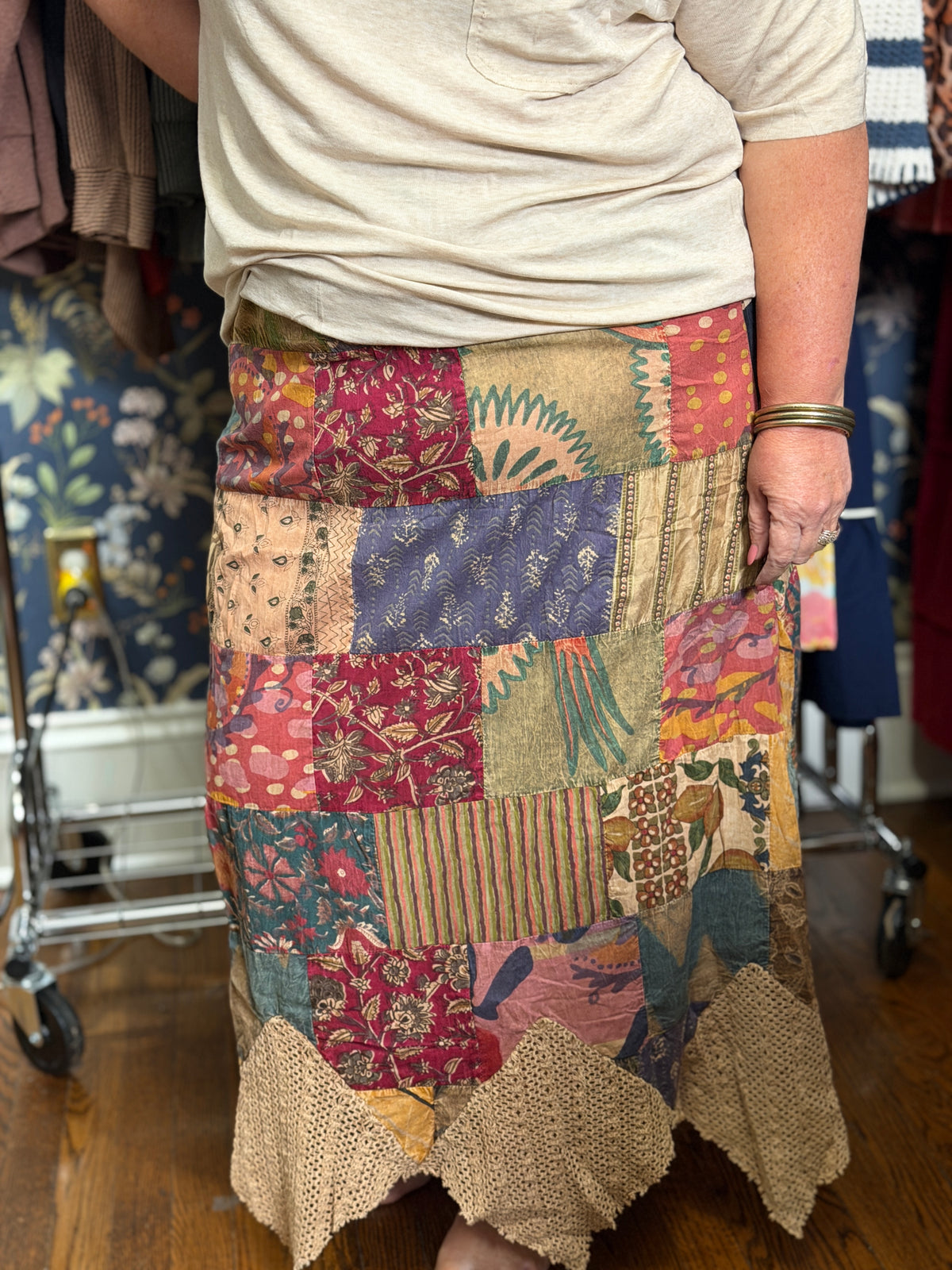 Renee One-of-a-Kind Patchwork Skirt