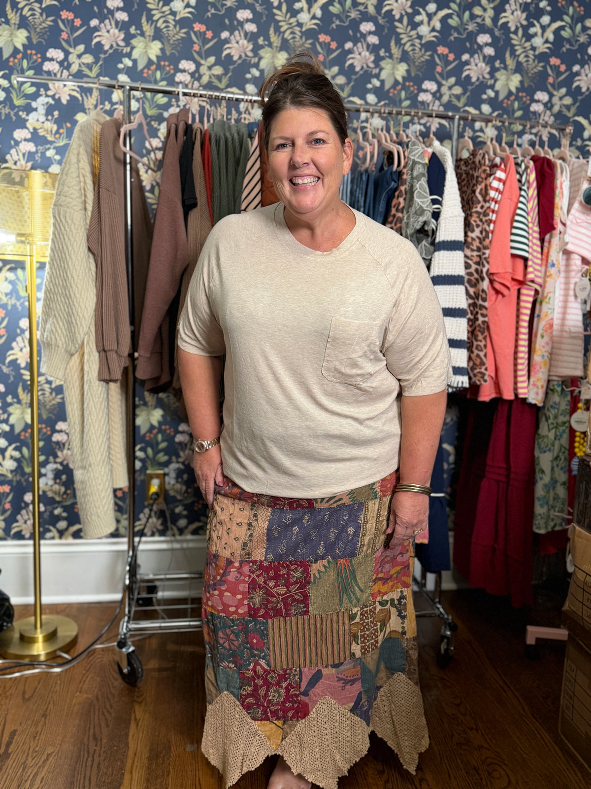 Renee One-of-a-Kind Patchwork Skirt