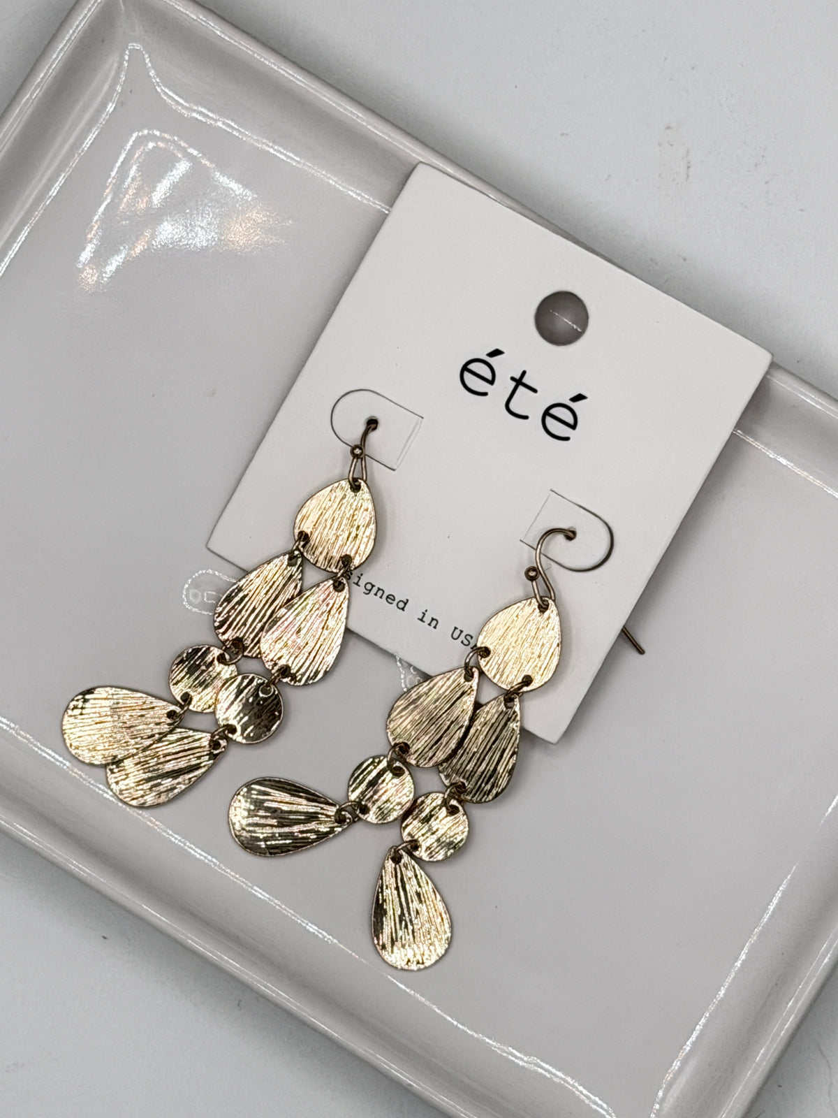 Cascading Teardrop Earrings