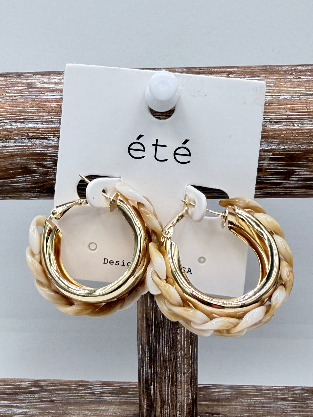 Braided Resin Hoop Earrings