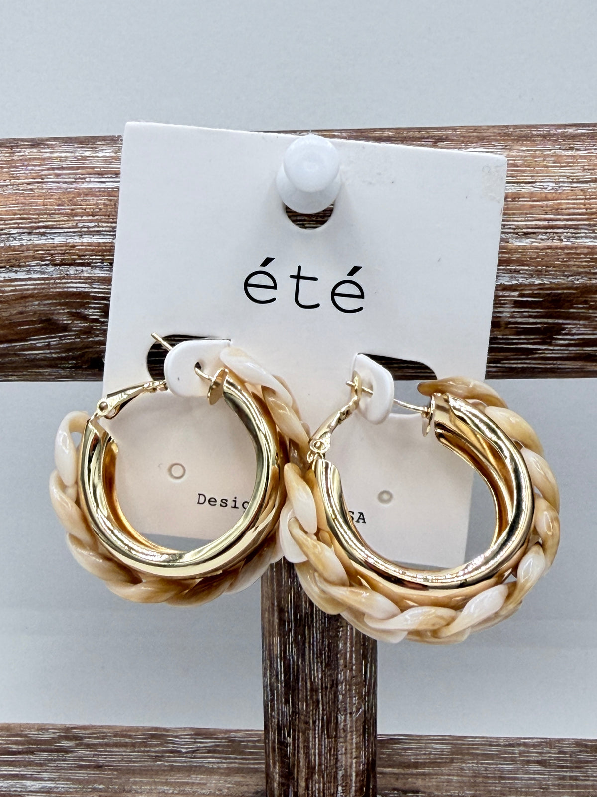 Braided Resin Hoop Earrings