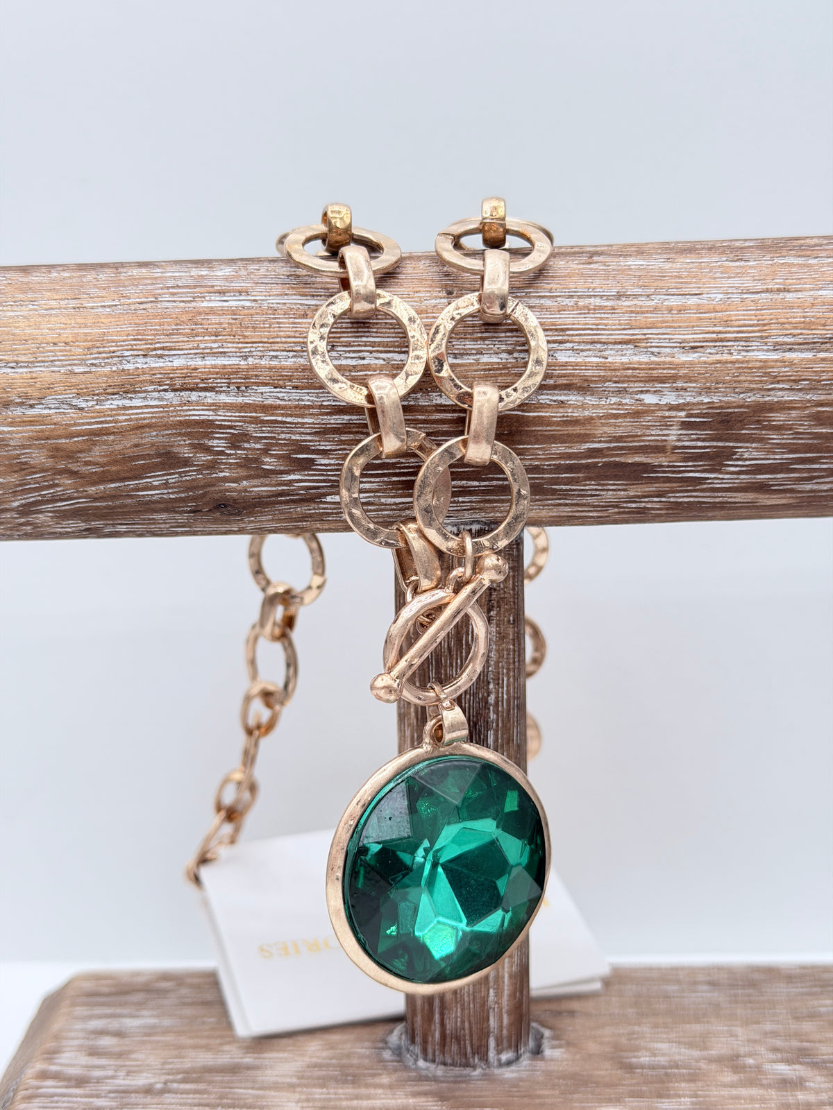 Emerald Statement Pendant Necklace