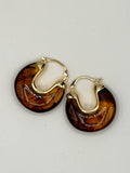 Christine Marbled Statement Hoop Earrings