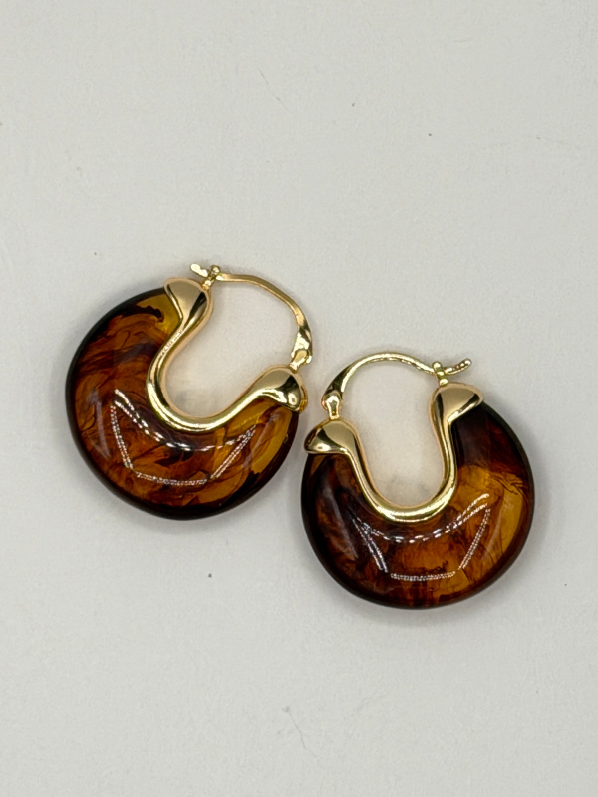 Christine Marbled Statement Hoop Earrings