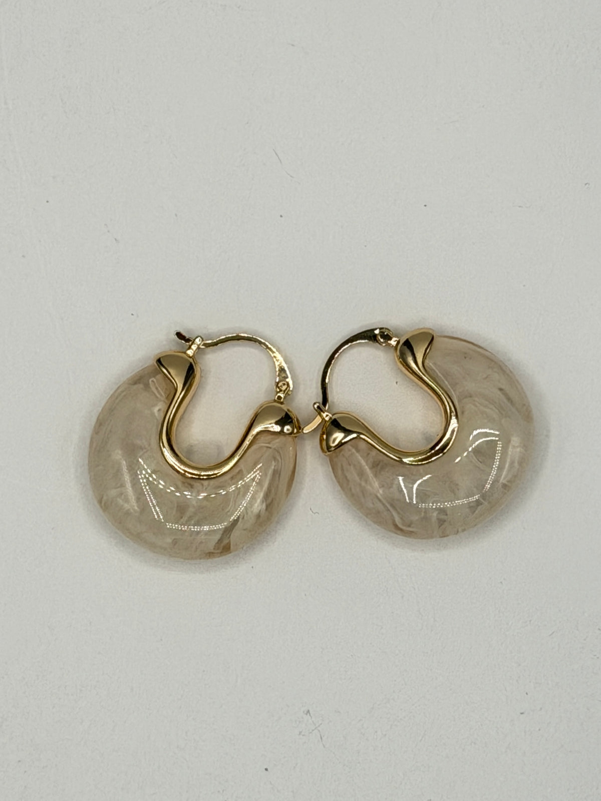 Christine Marbled Statement Hoop Earrings