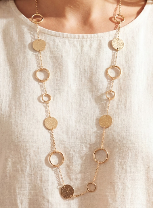 Golden Harmony Station Necklace