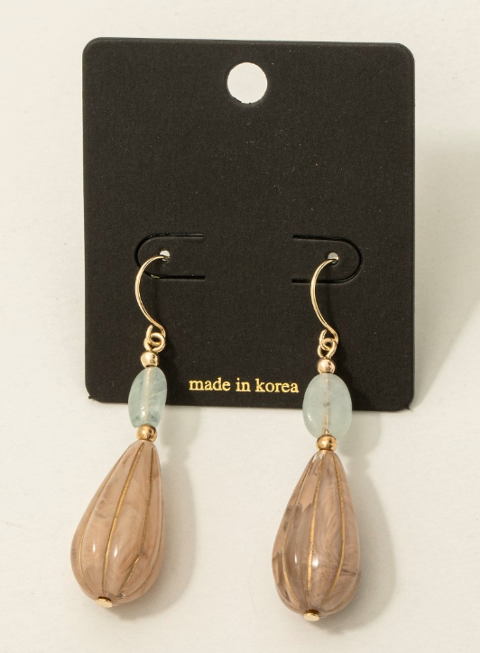 Blush Drop Gem Earrings