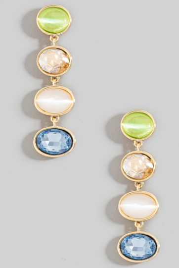 Radiant Gem Drop Earrings