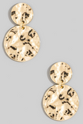 Golden Hour Hammered Disc Drop Earrings