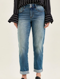 Charlotte Judy Blue Double Button Boyfriend Jeans Available Curvy 881089