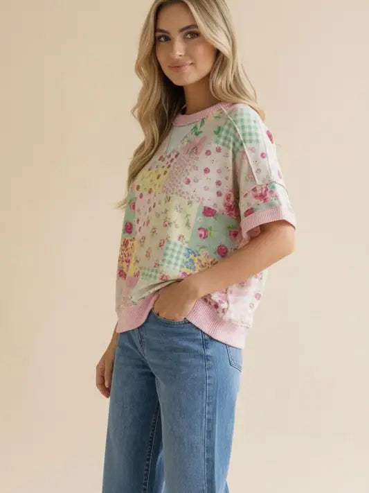 Maisie Patchwork Floral Top