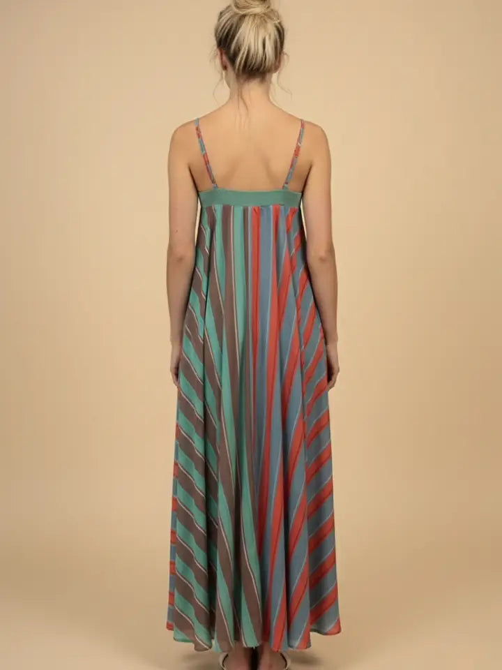 Serafina Striped Maxi Dress