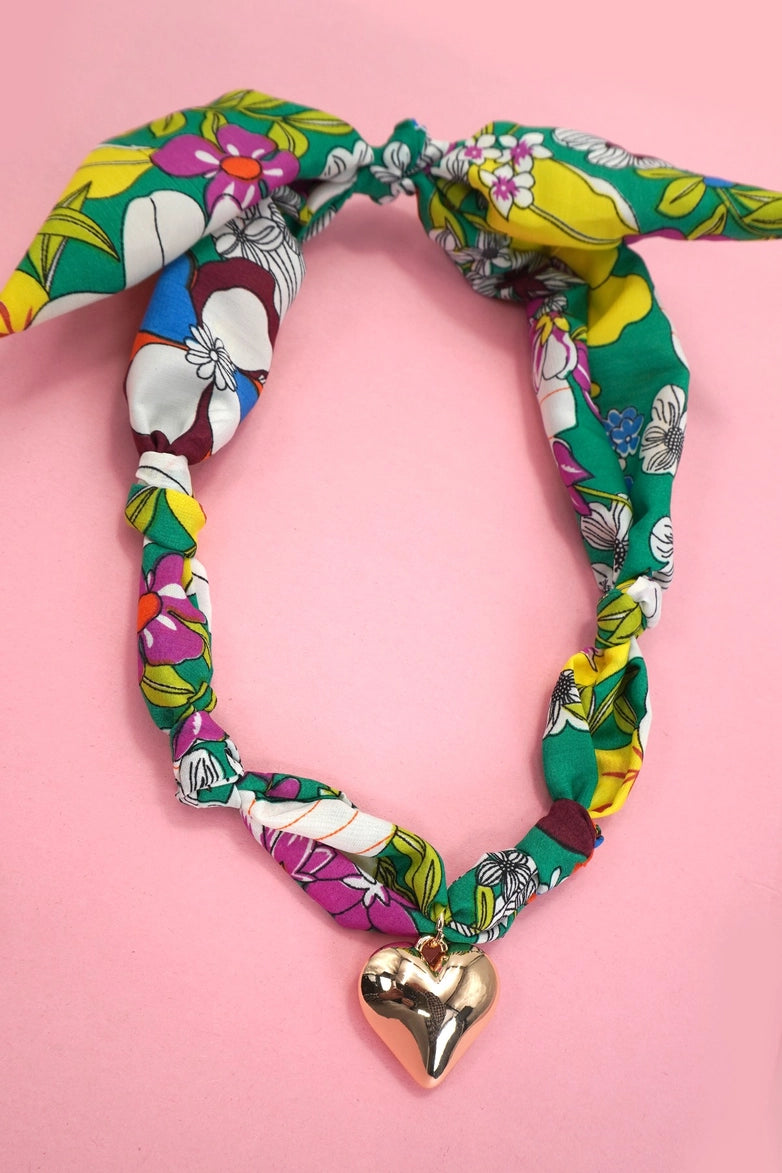 Daphne Heart Scarf Necklace