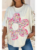 Poppy Floral Patch Tee Available Curvy