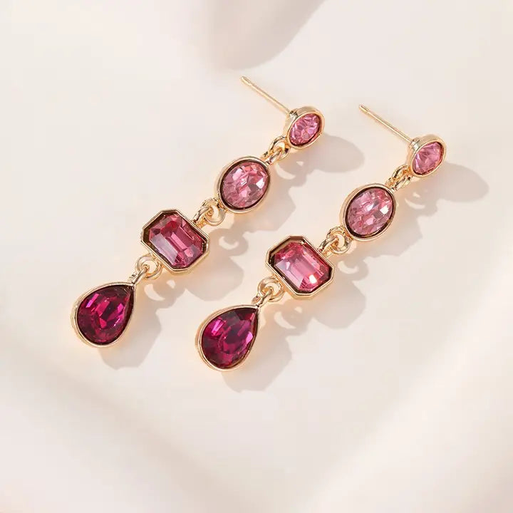 Gemma Ombre Crystal Drop Earrings