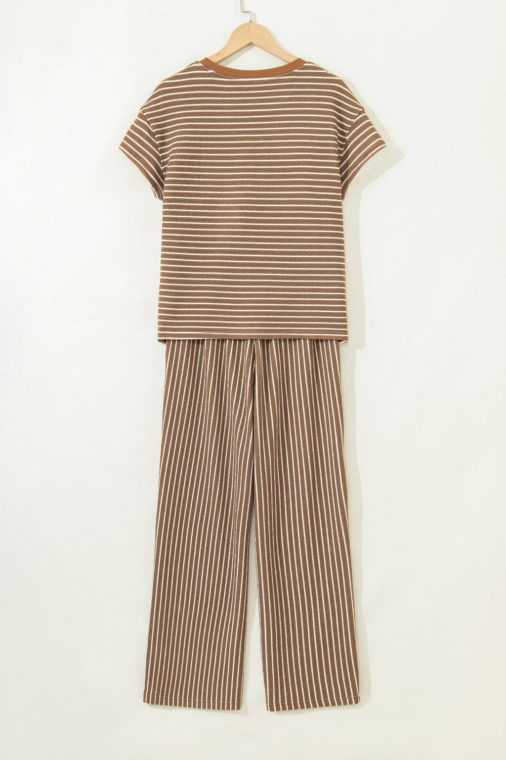 Perfect Stripe Cropped Lounge Set Available Curvy