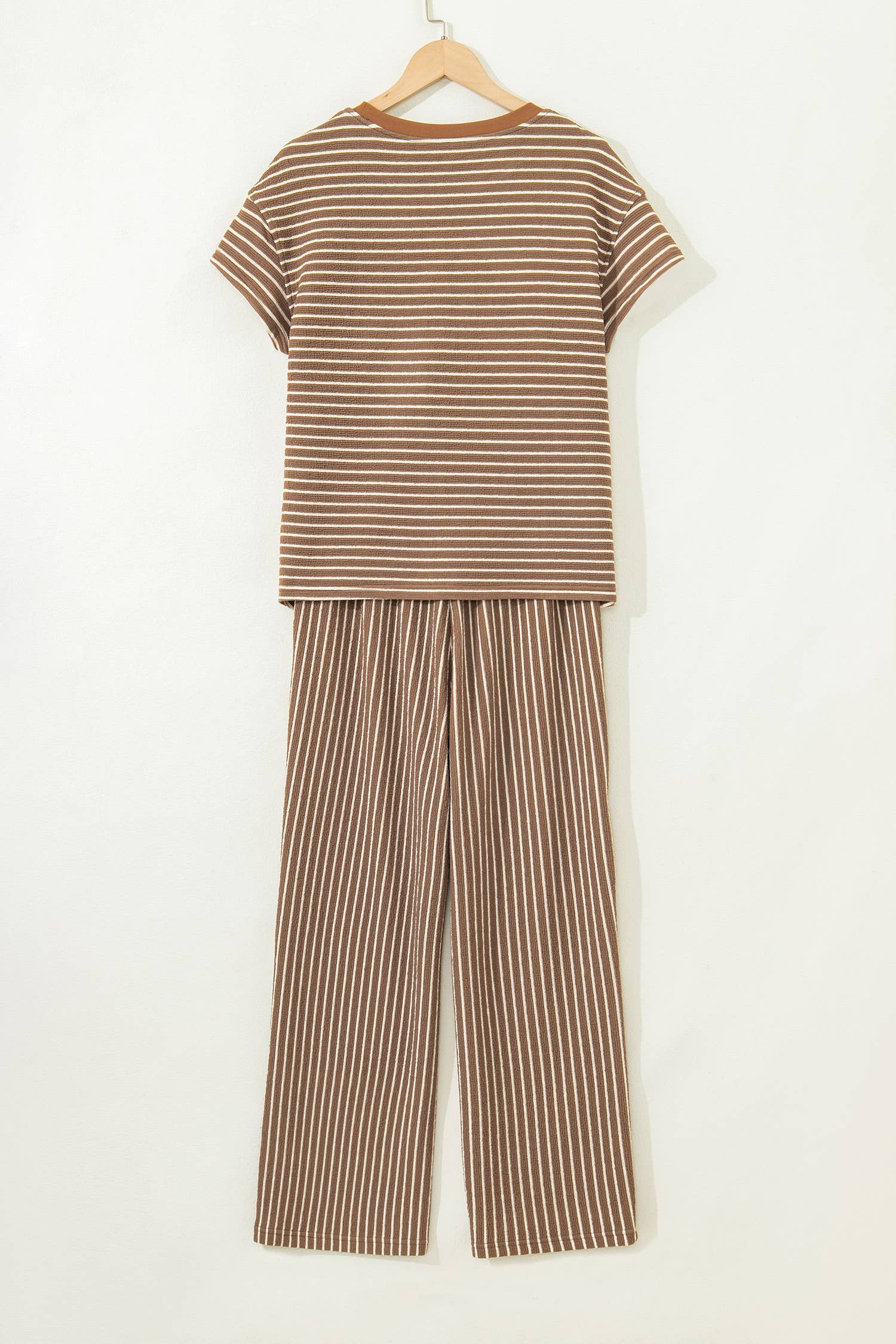 Perfect Stripe Cropped Lounge Set Available Curvy
