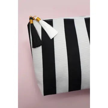 Connie Striped Tassel Cosmetic Bag