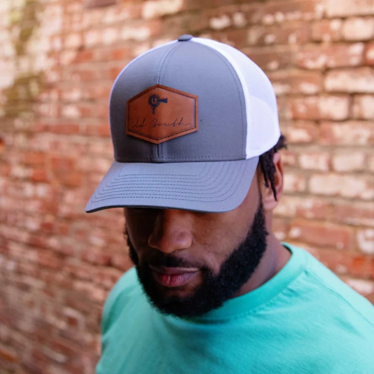 Old South Signature Leather Patch Trucker Hat